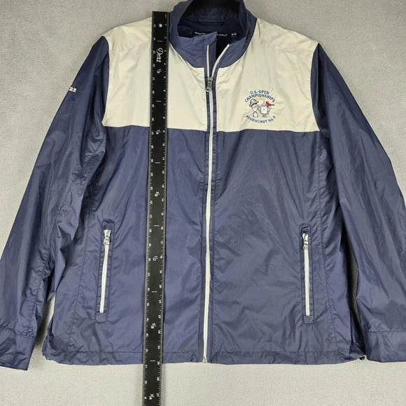 Ralph Lauren Golf Jacket Mens Medium Blue White US Open Pinehurst Volunteer 2014
